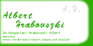 albert hrabovszki business card